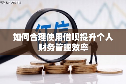 邹城如何合理使用借呗提升个人财务管理效率