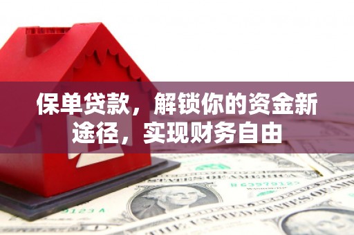邹城保单贷款，解锁你的资金新途径，实现财务自由