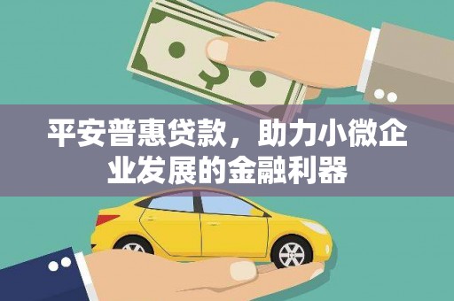 邹城平安普惠贷款，助力小微企业发展的金融利器