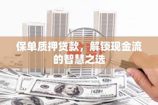 邹城保单质押贷款，解锁现金流的智慧之选